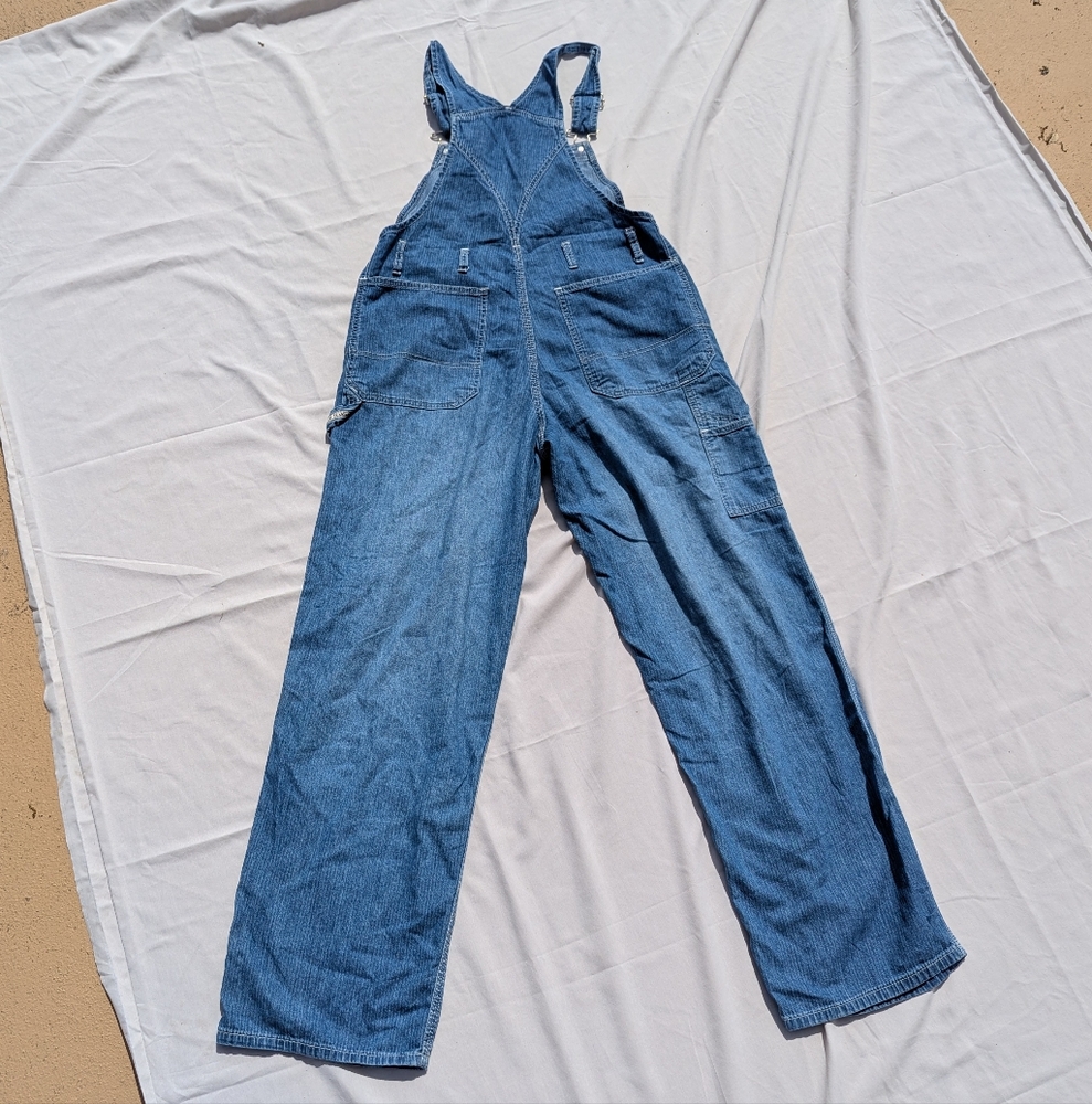 MAKE OFFER! Vintage 80s Classic Buffalo Blue Jean Overalls by David Bitton - Picture 4 of 16